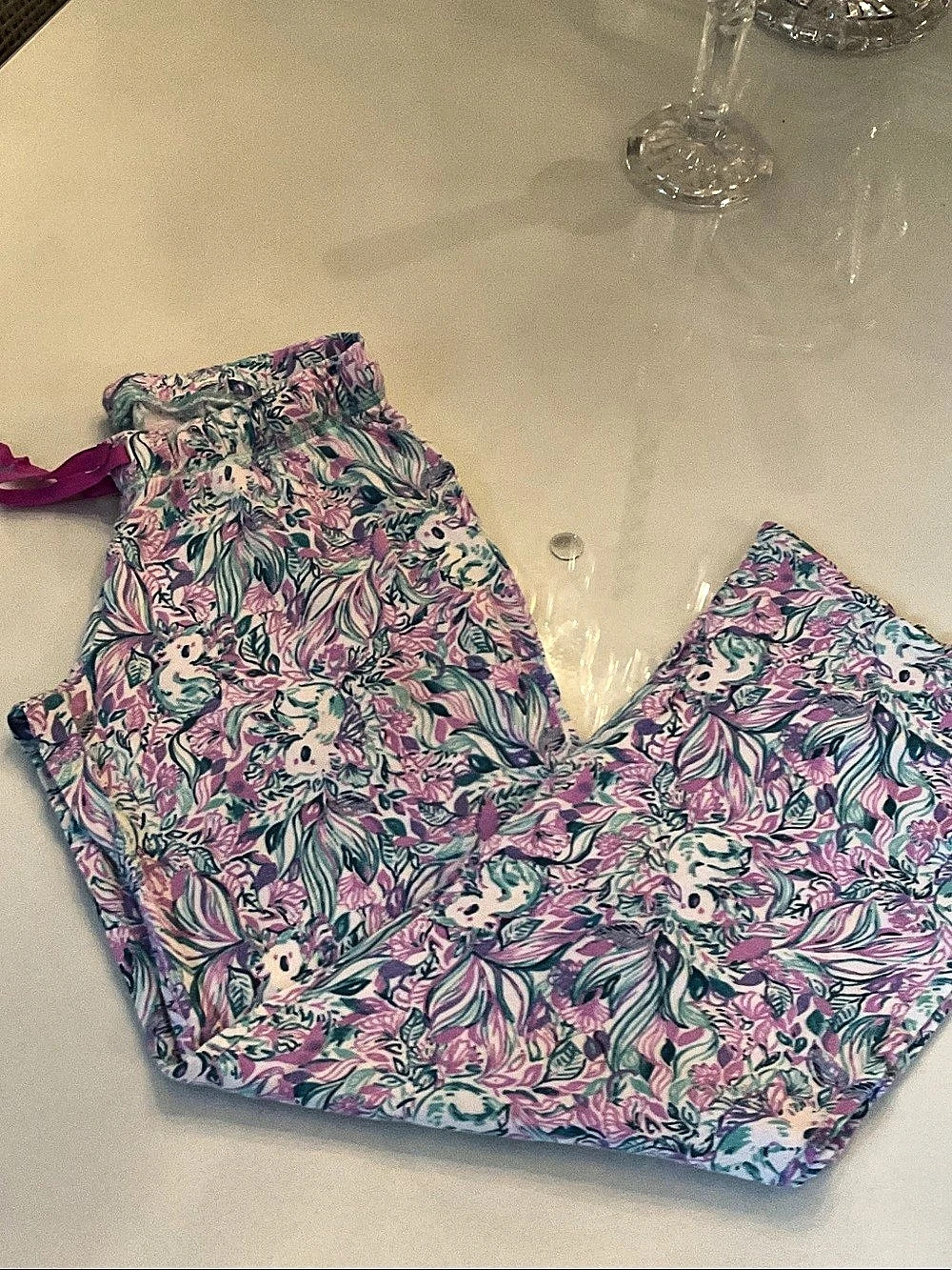 Lilly Pulitzer Floral Print pj pantsin Pink & Blue